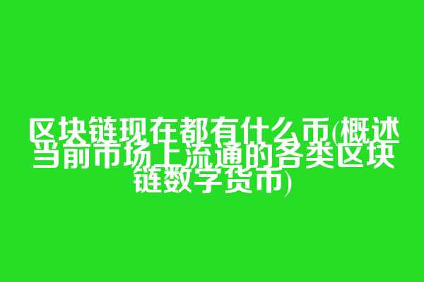 区块链现在都有什么币(概述当前市场上流通的各类区块链数字货币)