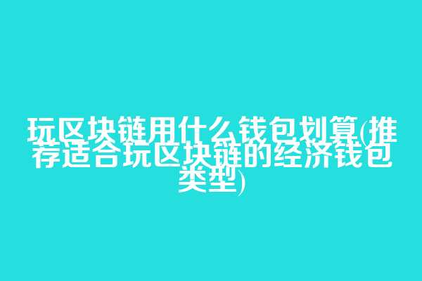 玩区块链用什么钱包划算(推荐适合玩区块链的经济钱包类型)