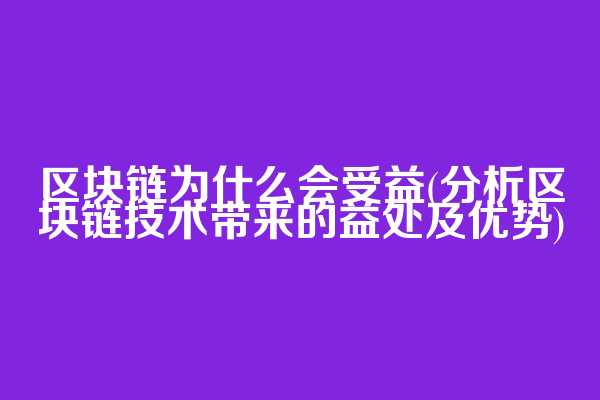 区块链为什么会受益(分析区块链技术带来的益处及优势)