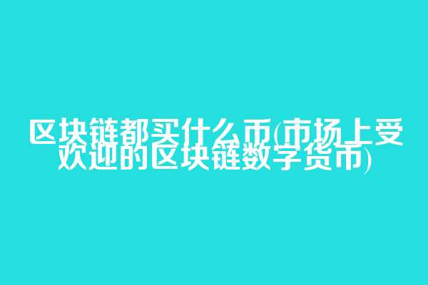 区块链都买什么币(市场上受欢迎的区块链数字货币)