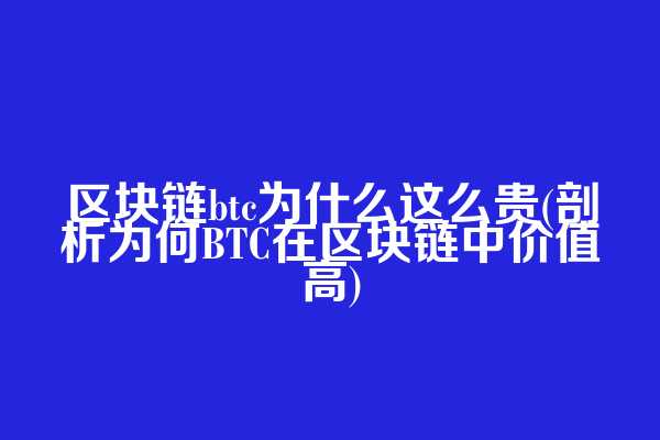 区块链btc为什么这么贵(剖析为何BTC在区块链中价值高)