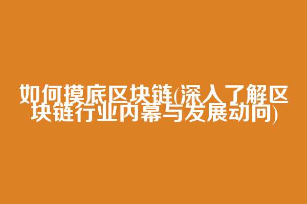 如何摸底区块链(深入了解区块链行业内幕与发展动向)