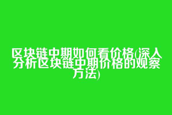 区块链中期如何看价格(深入分析区块链中期价格的观察方法)