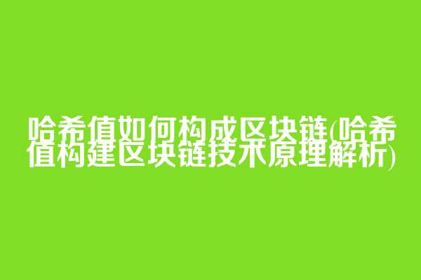 哈希值如何构成区块链(哈希值构建区块链技术原理解析)