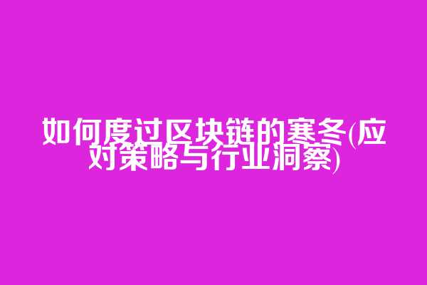 如何度过区块链的寒冬(应对策略与行业洞察)