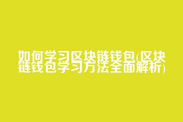 如何学习区块链钱包(区块链钱包学习方法全面解析)